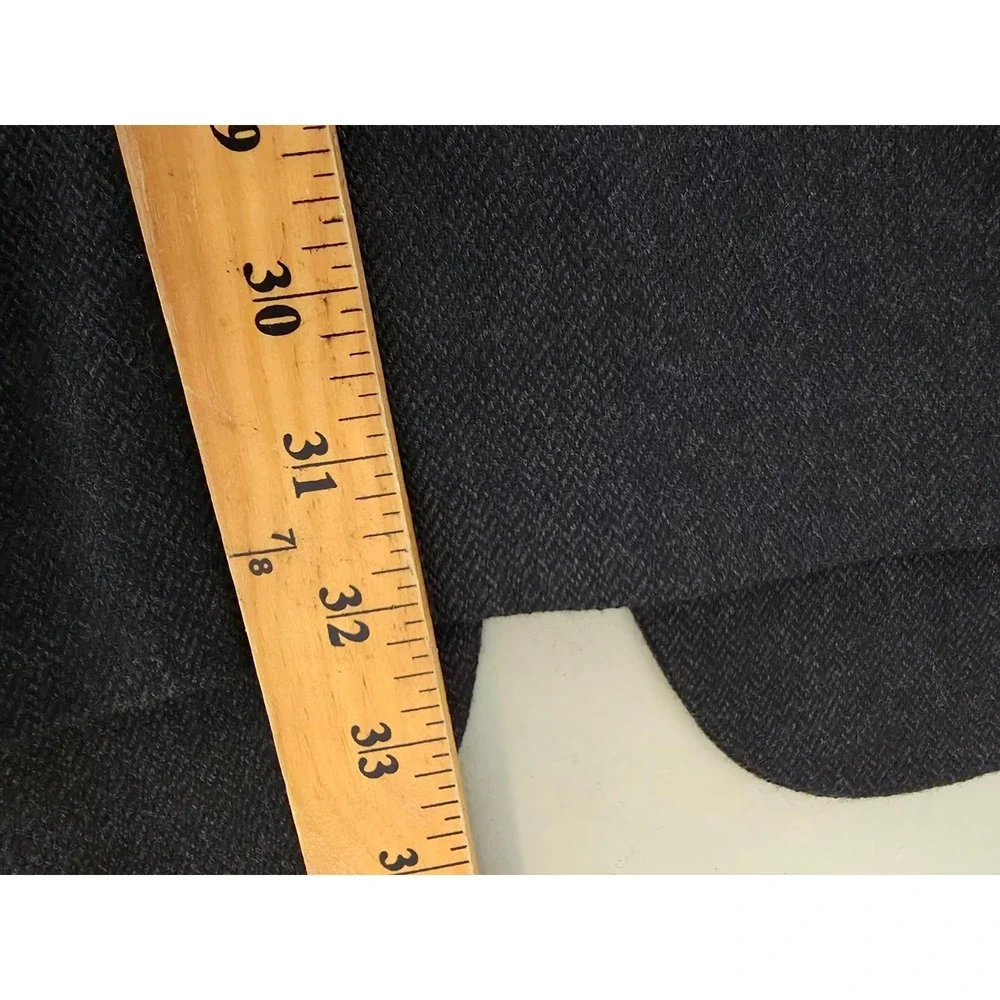 Joseph & Feiss Blazer Jacket Mens 46 L Gray Lambswool Sports Coat Herringbone